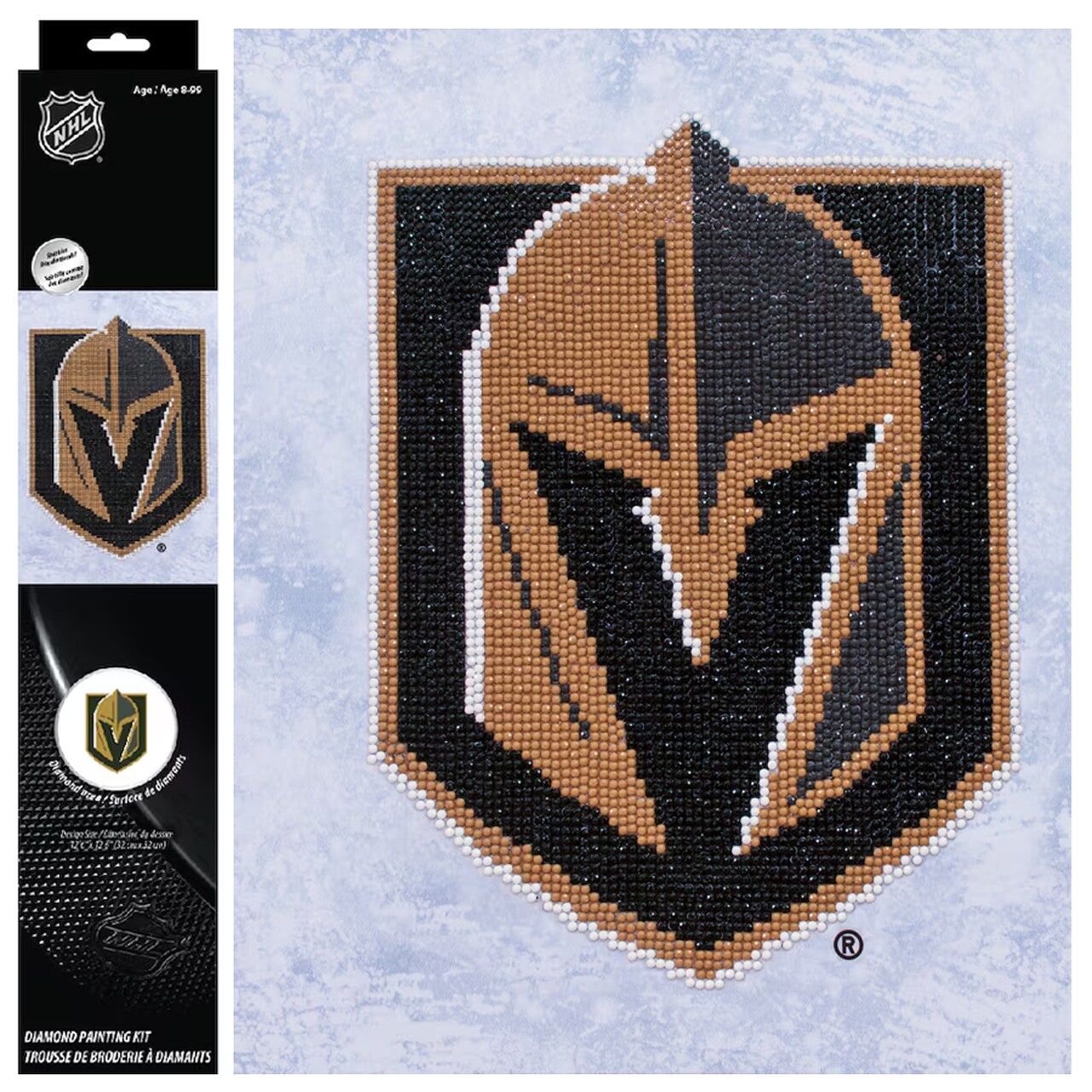 Diamond Dotz NHL Vegas Golden Knights Diamond Painting Kits for Adults - Diamond Art Kits a Relaxing Creative Craft Kit with Dotz Gems